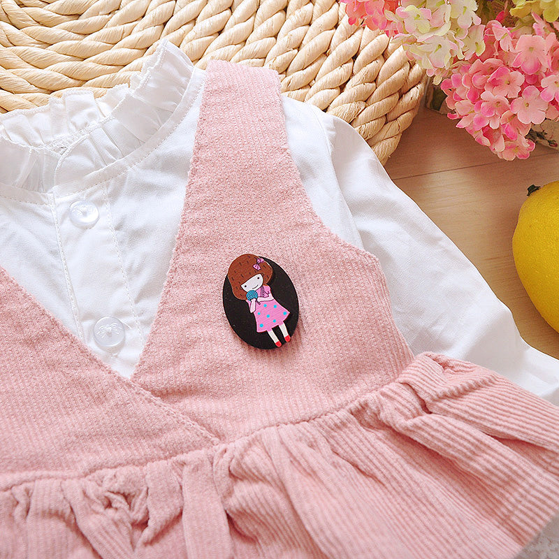 Infant Princess Dress Girls Cotton Three Piece Suit