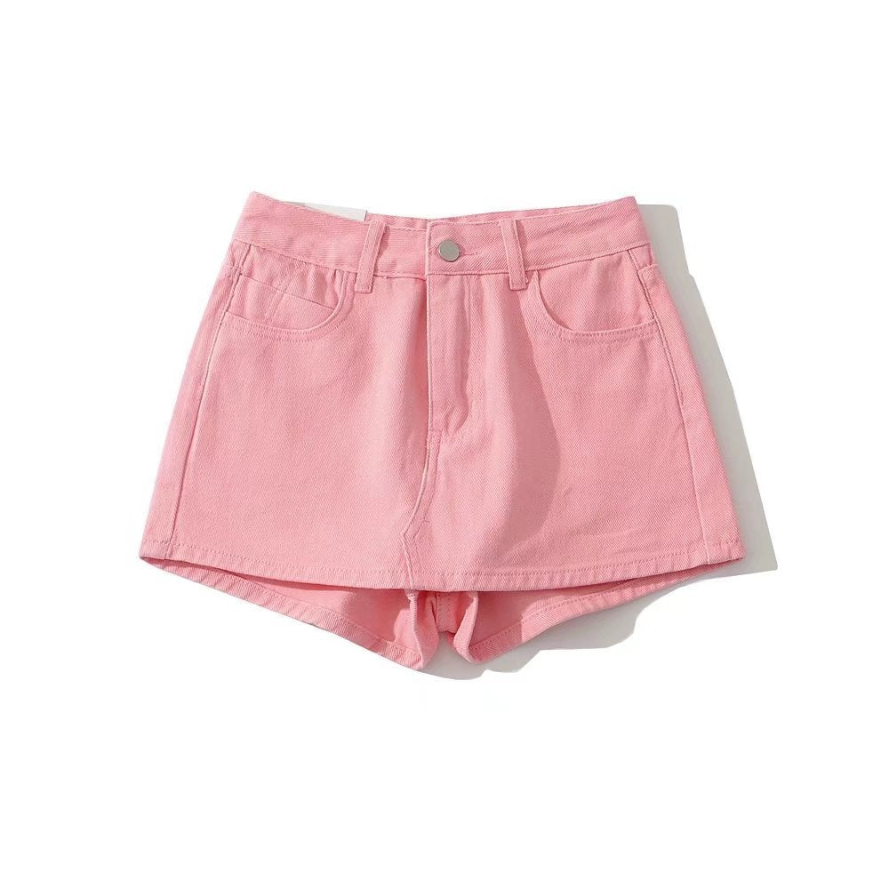 Sheath Ultra Short Denim Skirted Leggings Anti-exposure Underpants Denim European And American