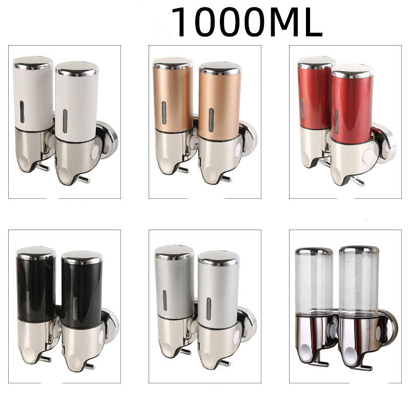 Hygienic wall-mounted soap dispenser unit with large capacity tank, ideal for hotel guest bathrooms