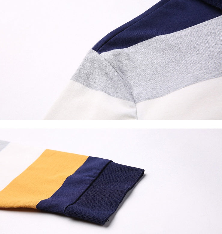 Casual men's slim stripe T-shirt