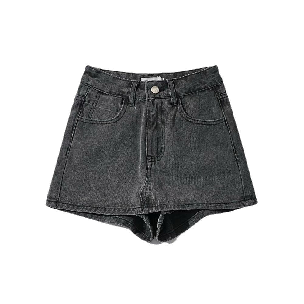 Sheath Ultra Short Denim Skirted Leggings Anti-exposure Underpants Denim European And American