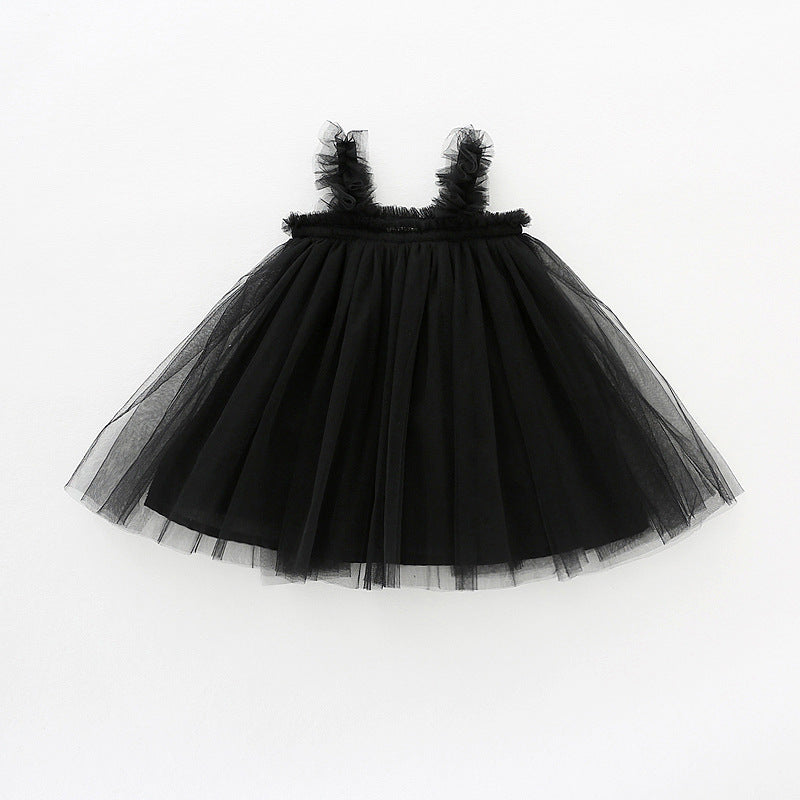 Baby Net Gauze Skirt With Wooden Ears, Princess Dress, Tutu Skirt