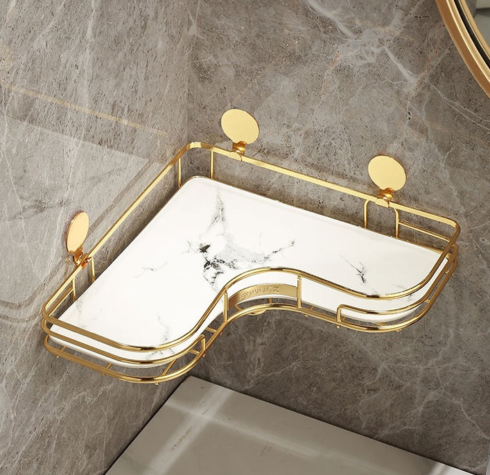 Punch-free Bathroom Toilet Triangle Shelf Corner Wall Wall Hanging Vanity Toilet Toilet Storage Rack 04