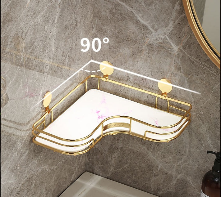 Punch-free Bathroom Toilet Triangle Shelf Corner Wall Wall Hanging Vanity Toilet Toilet Storage Rack 05