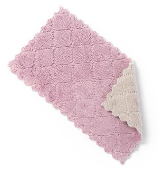 Professional kitchen dishcloth showing enhanced water absorption and oil-free cleaning performance