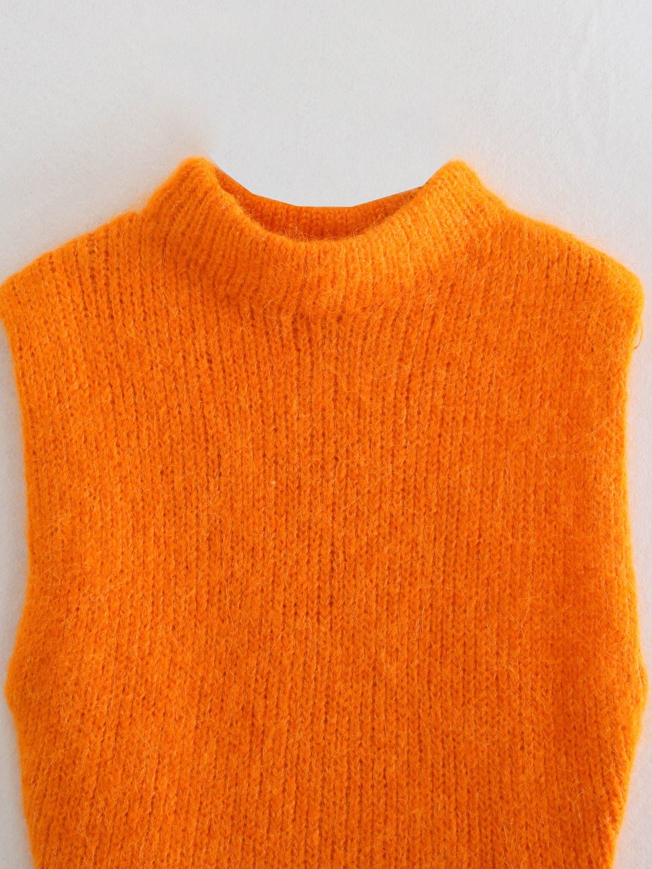 Crewneck Knit Tank Top Sleeveless Pullover