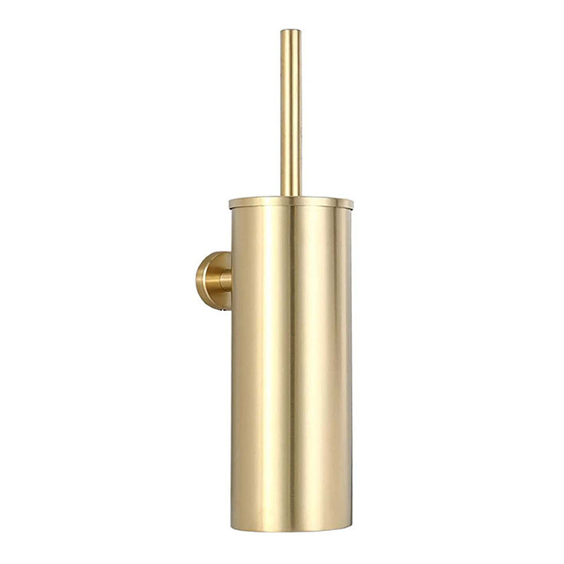 304-grade steel bathroom cleaning tool with vertical bracket and easy-access storage