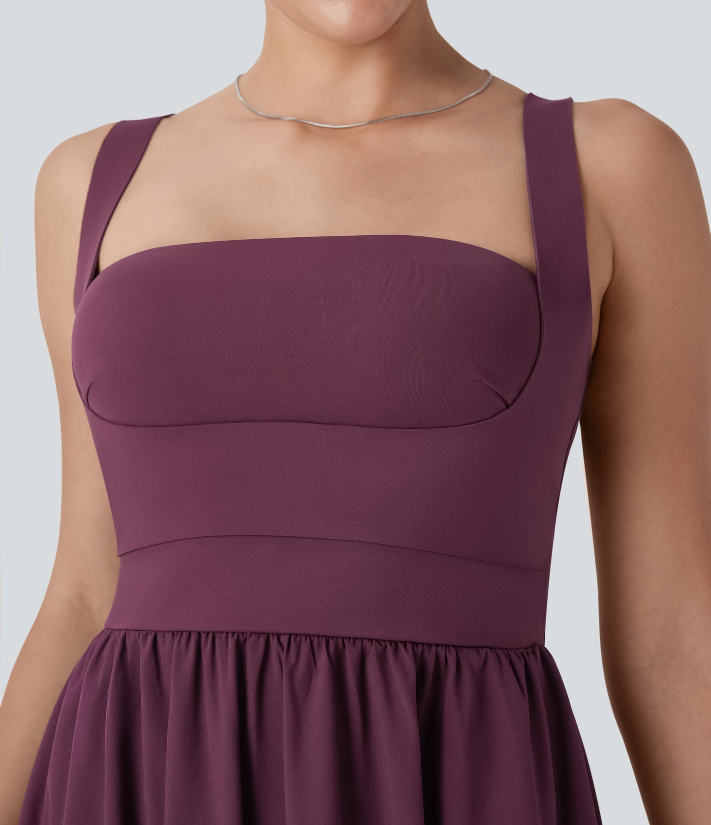 Breezeful Quick-Dry Maxi Dress: Push Up, Backless, Pockets, D-F Cups