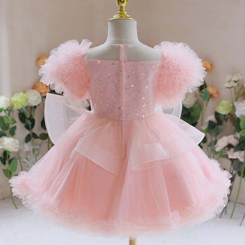 Birthday Flower Girl Gauzy Gown Performance Costume