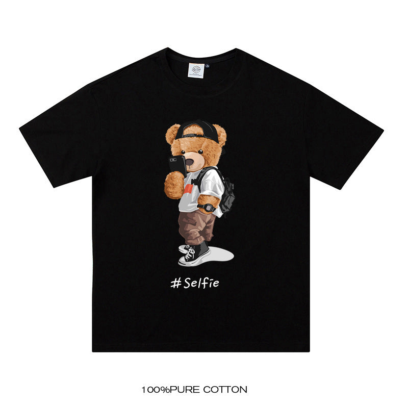 New Cotton Bear Short Sleeve T-shirt For Men