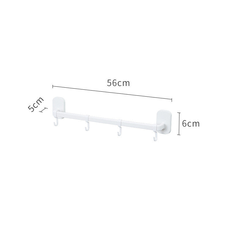 Wall-mounted bathroom shelf with non-perforated installation for storing multiple slippers