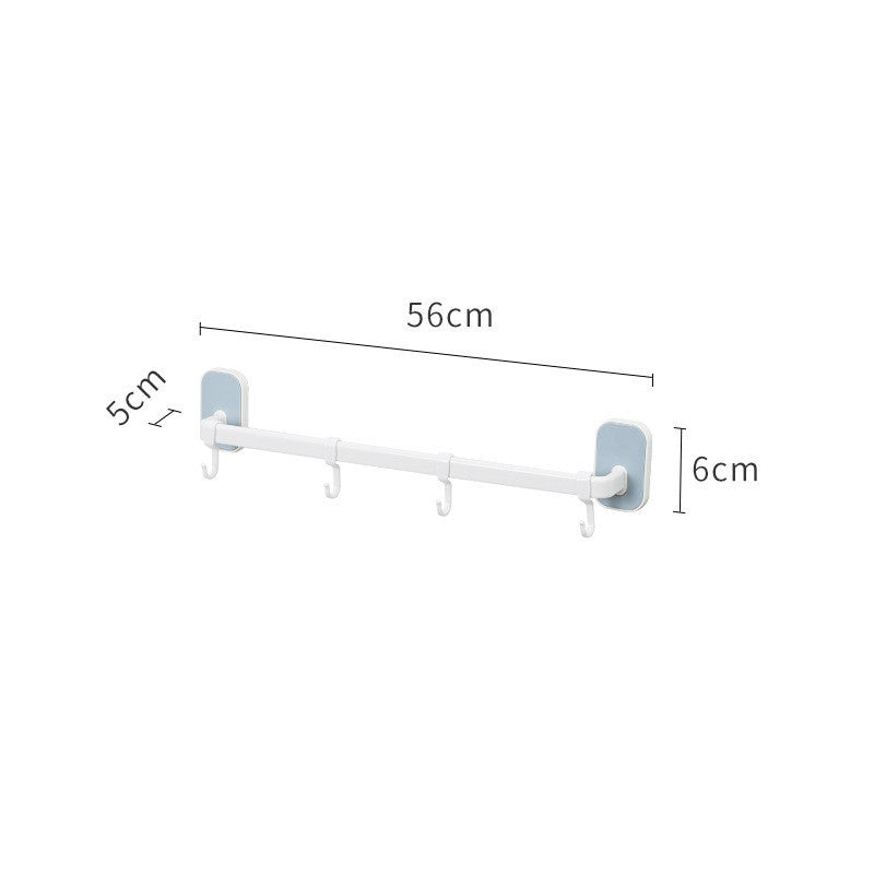 Modern bathroom shelf with no-holes installation design for organizing family slippers