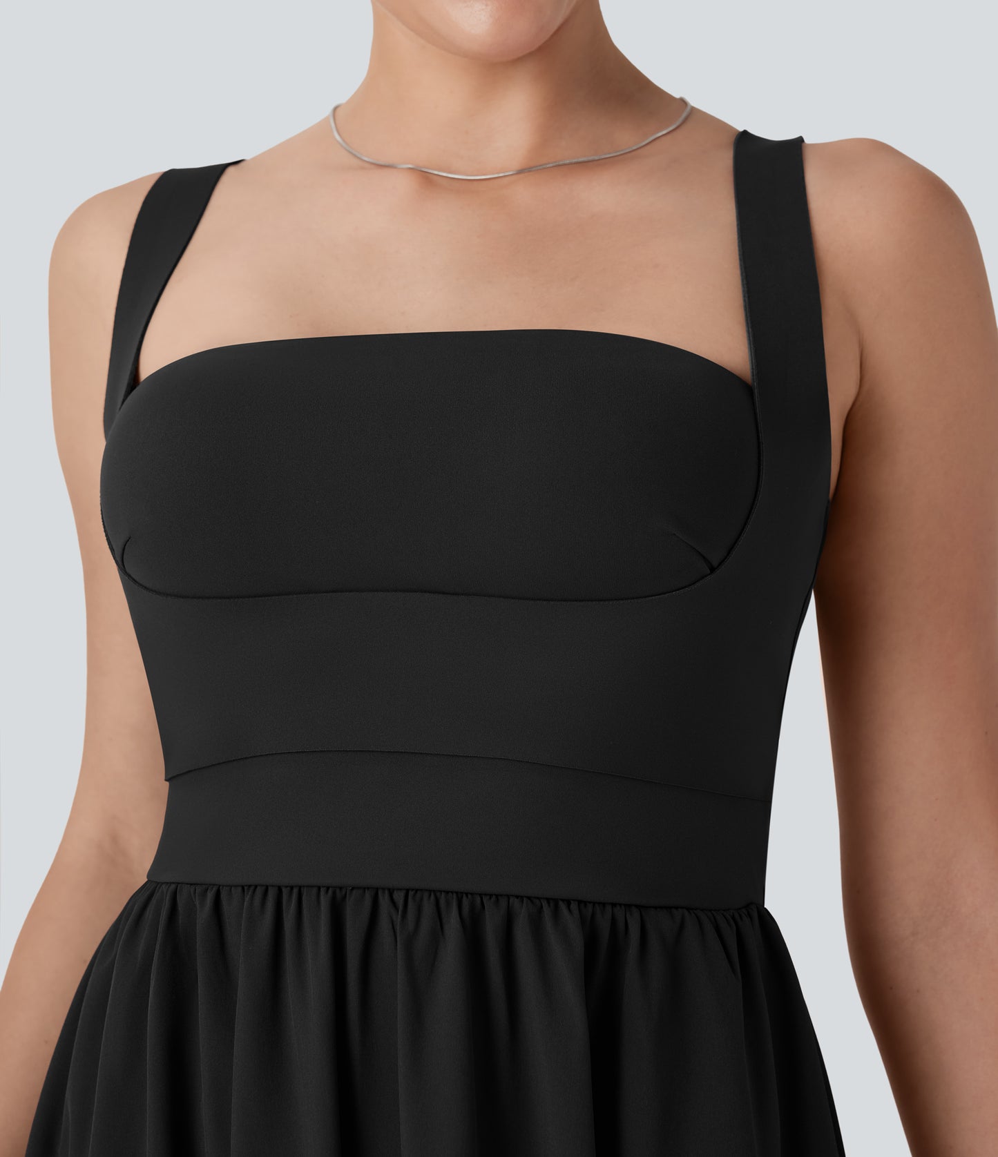 Breezeful Quick-Dry Maxi Dress: Push Up, Backless, Pockets, D-F Cups