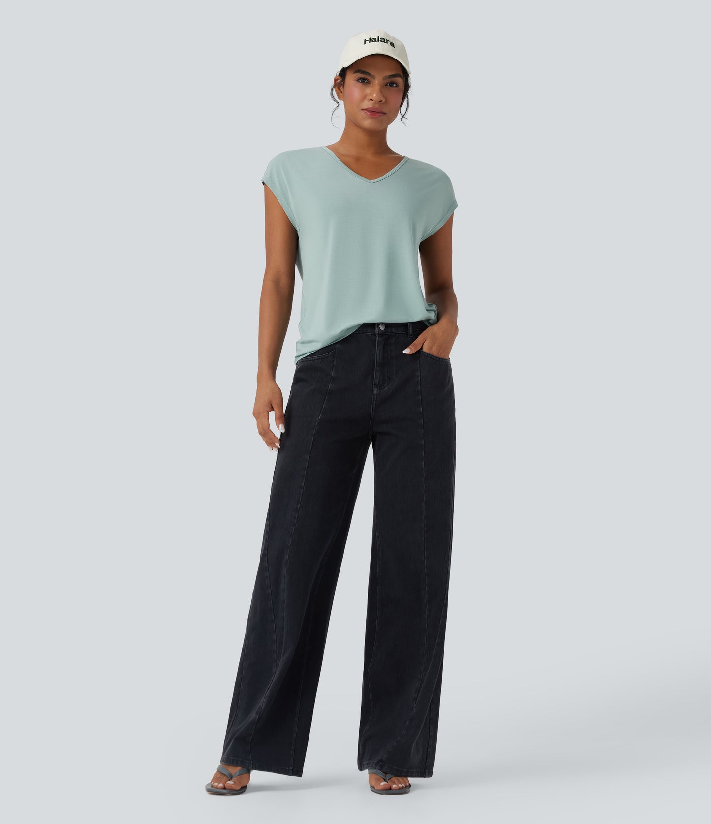 Women's Comfortable V-Neck Short Sleeve Casual T-Shirt for Everyday Wear