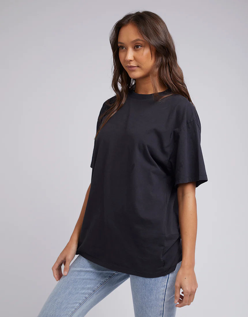 Silent Theory Basic Oversized Tee Washed Black