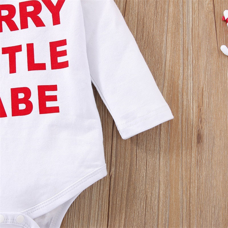 Infant Baby Girl Infant Letter Long-sleeve Suit