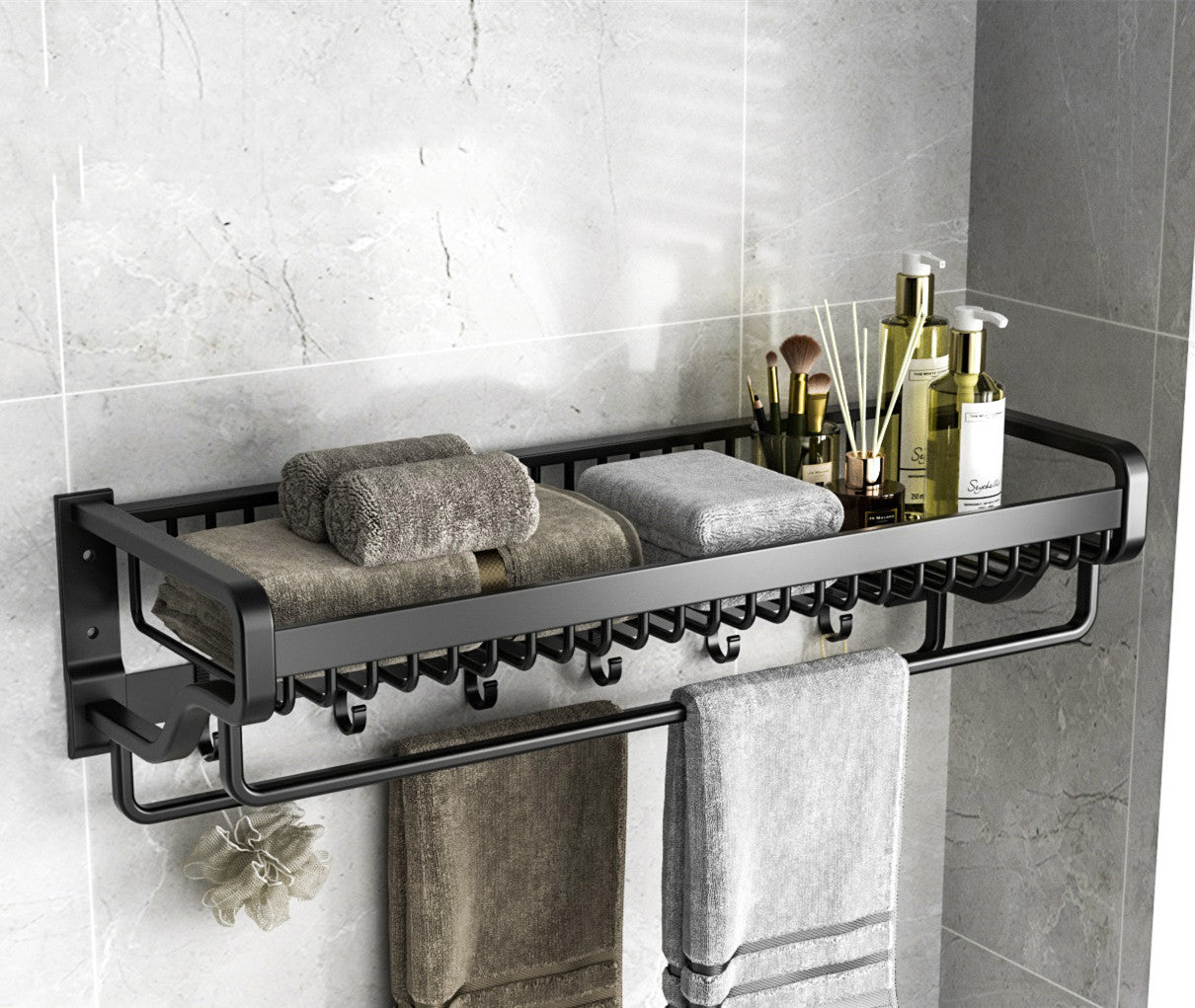 No-punch Bathroom Wall-mounted Toilet Rack 06