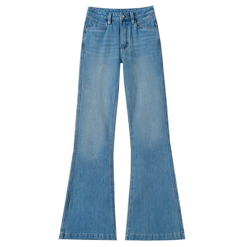 Micro High Waist Slim Slimming Light Color Stretch Long Jeans