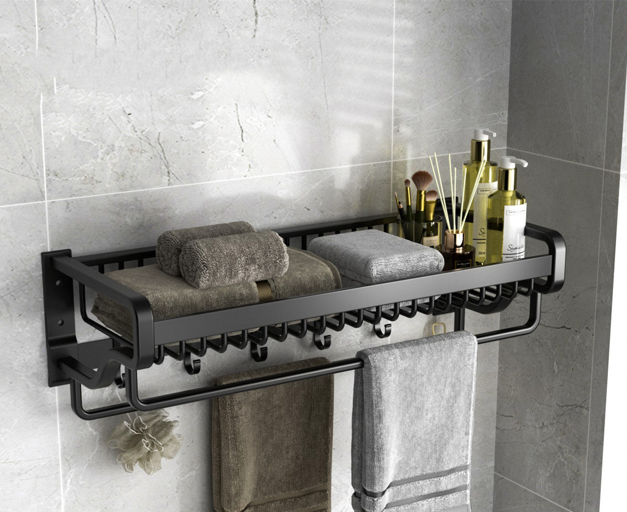 No-punch Bathroom Wall-mounted Toilet Rack 03