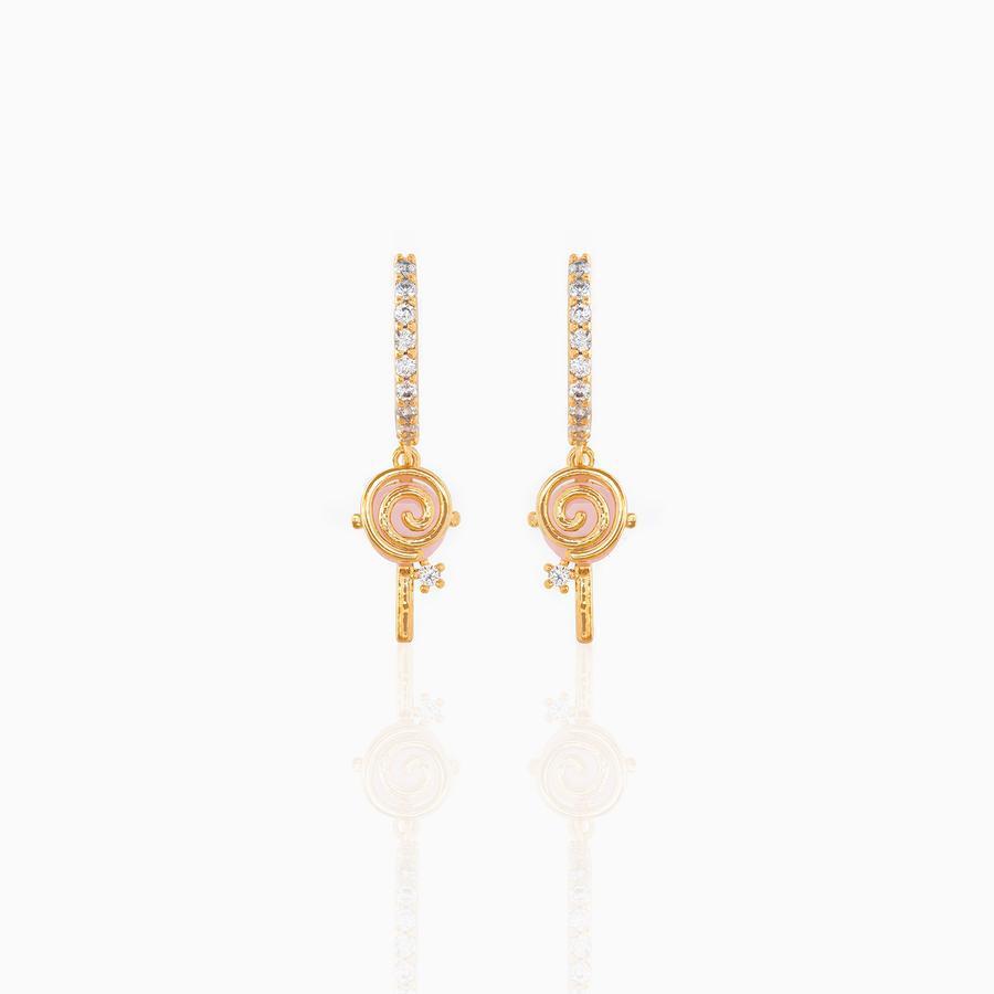 Copper Plated 18K Gold Earrings New Candy