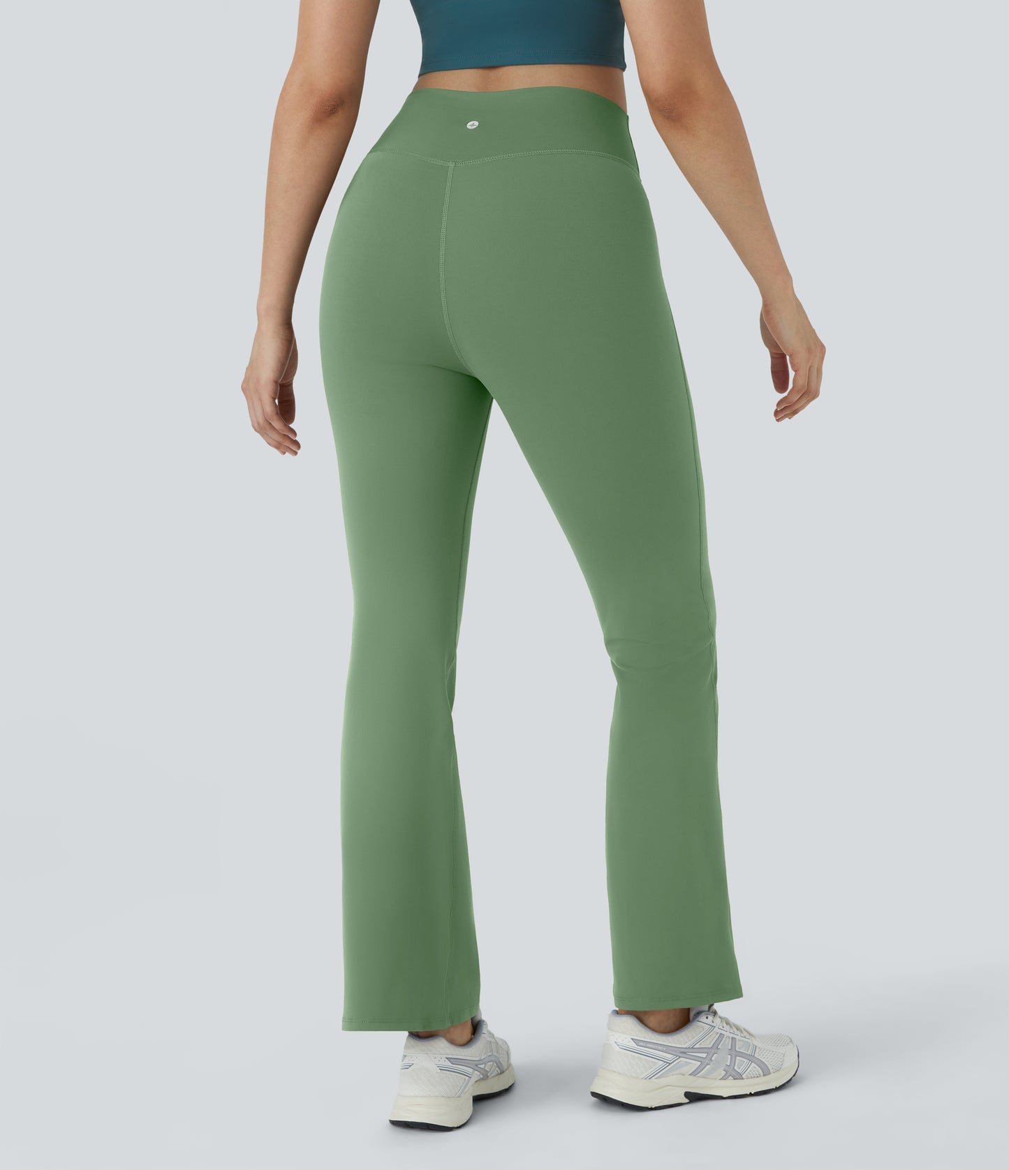 Flattering High-Waisted Crossover Flare Yoga Leggings for Stylish Comfort & Movement