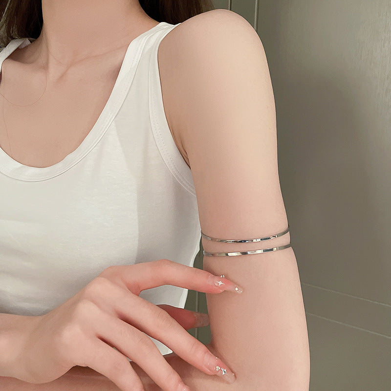 Women's European And American Open Arm All-match Exaggerated Bracelet