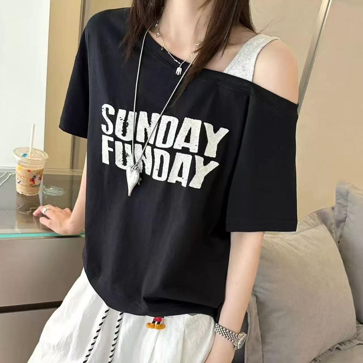 Short Sleeve Loose Slimming T-shirt Top