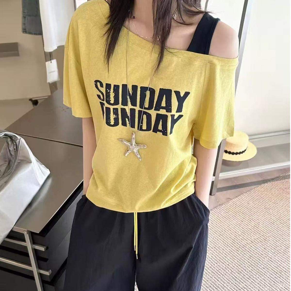 Short Sleeve Loose Slimming T-shirt Top