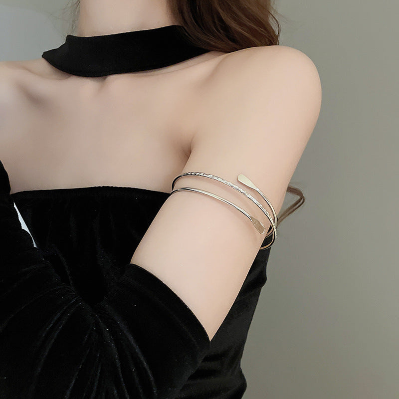 Women's European And American Open Arm All-match Exaggerated Bracelet