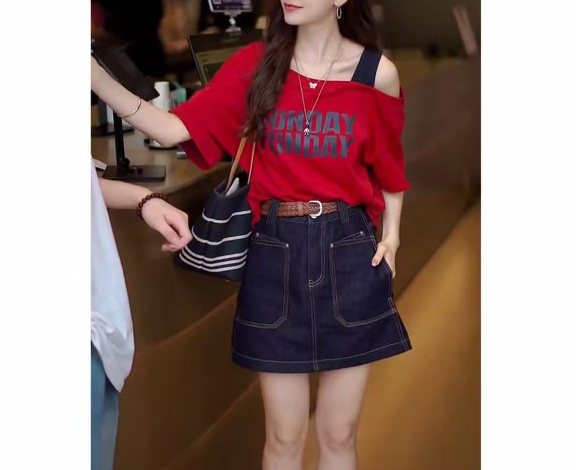 Short Sleeve Loose Slimming T-shirt Top
