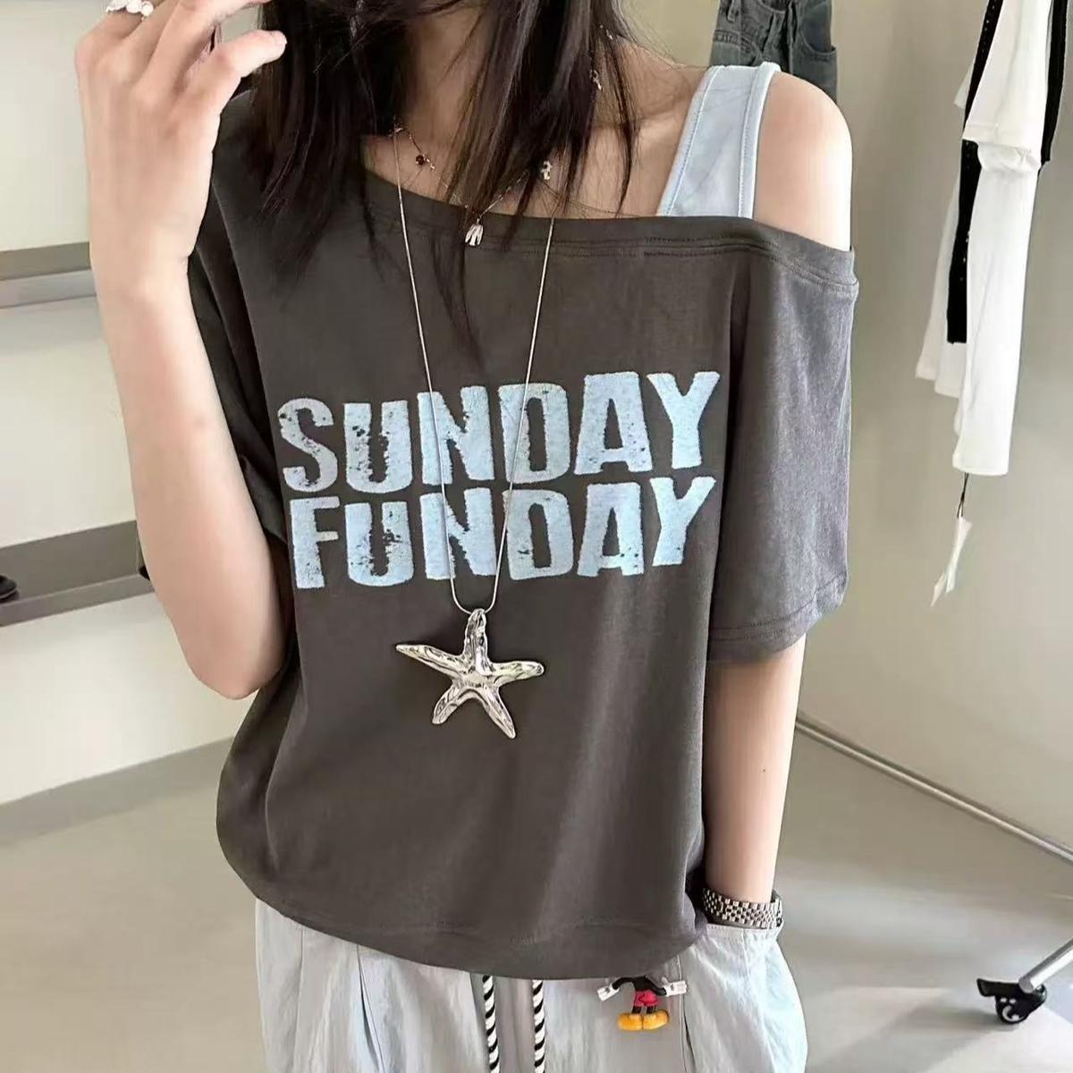 Short Sleeve Loose Slimming T-shirt Top