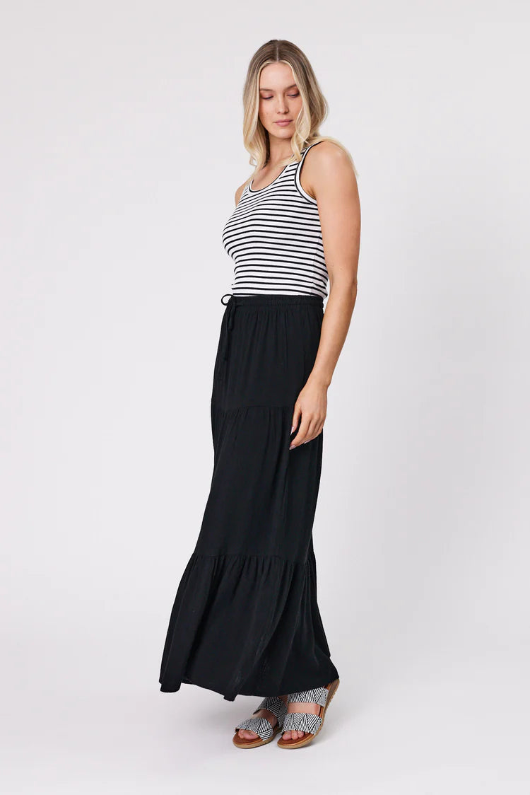 Shine On Essentials Maxi Skirt Black