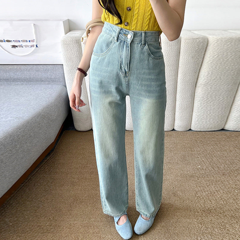 Jeans Women's Tall Straight Leg Cropped Trousers