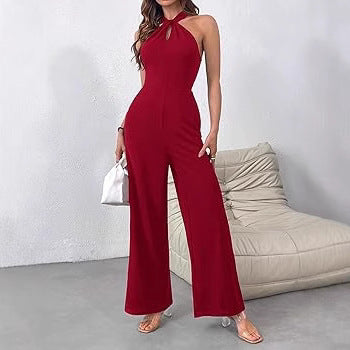 European And American Slim Fit Temperament Waist-controlled Jumpsuit