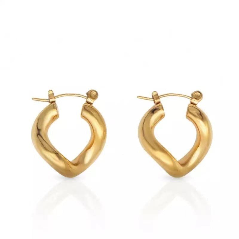 18k Gold-plated Bare Geometric Women's Earrings