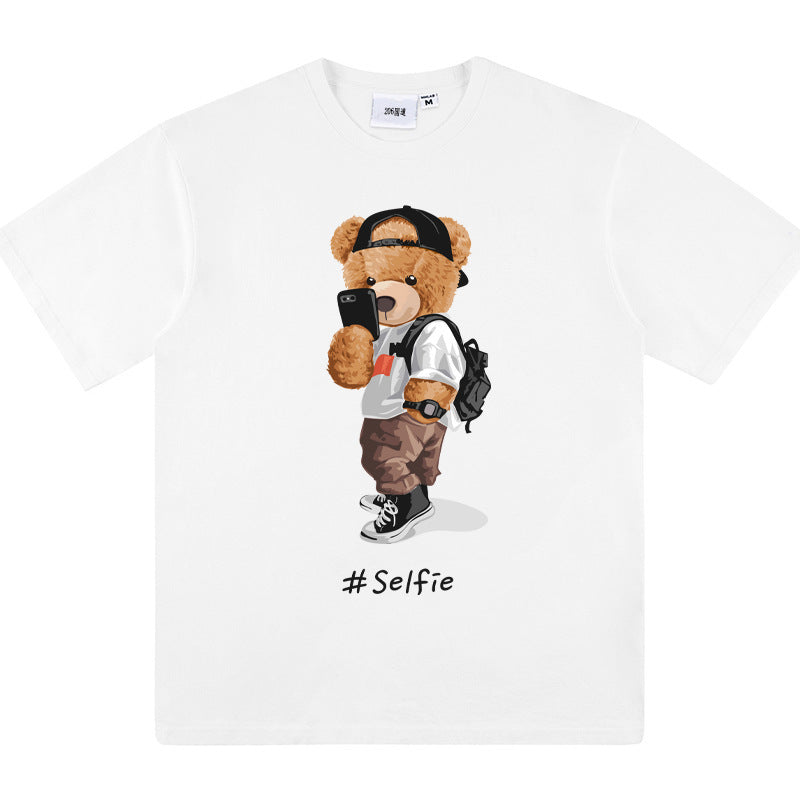 New Cotton Bear Short Sleeve T-shirt For Men