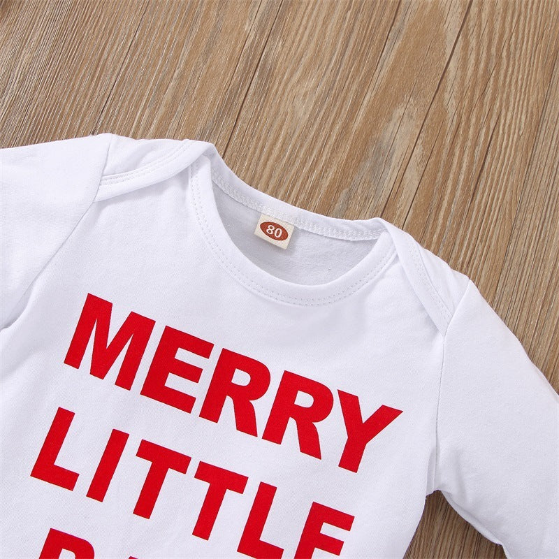 Infant Baby Girl Infant Letter Long-sleeve Suit