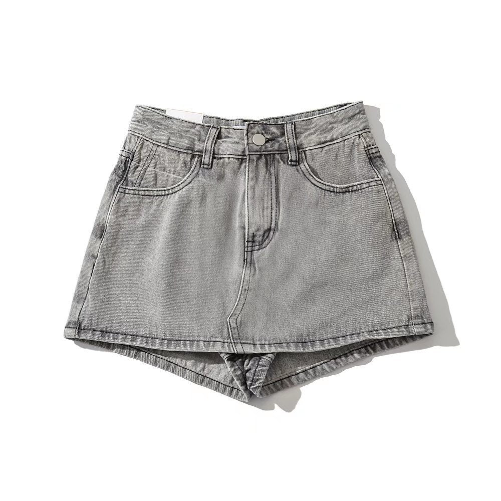 Sheath Ultra Short Denim Skirted Leggings Anti-exposure Underpants Denim European And American