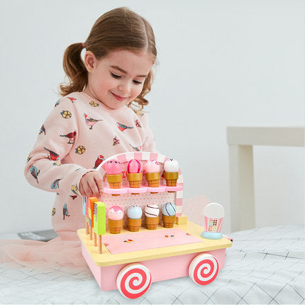 Play House Toy Ice Cream Truck Girl Ice Cream Ice Cream Set Simulation Car