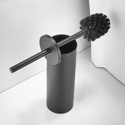 304 stainless steel wall-mounted toilet brush with vertical bracket and rust-resistant design