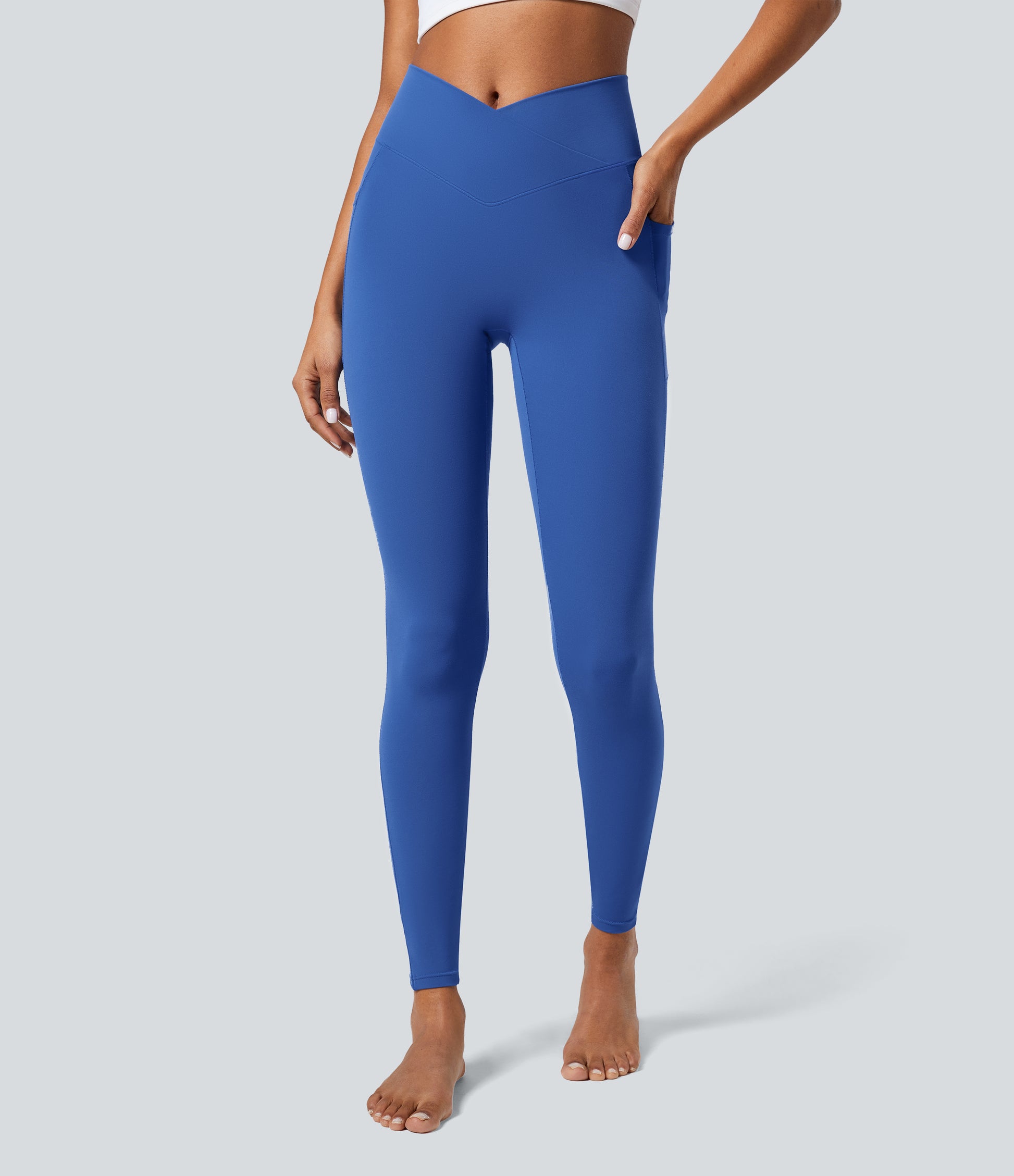 Halara Softlyzero Crossover Pocket UPF50+ High-Waisted Performance Leggings for Women