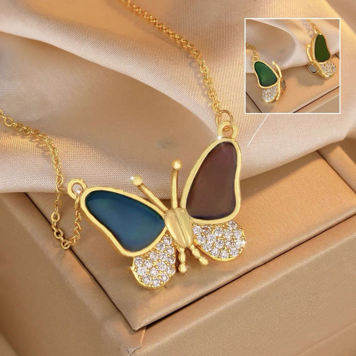 Magnetic Butterfly Necklace 04