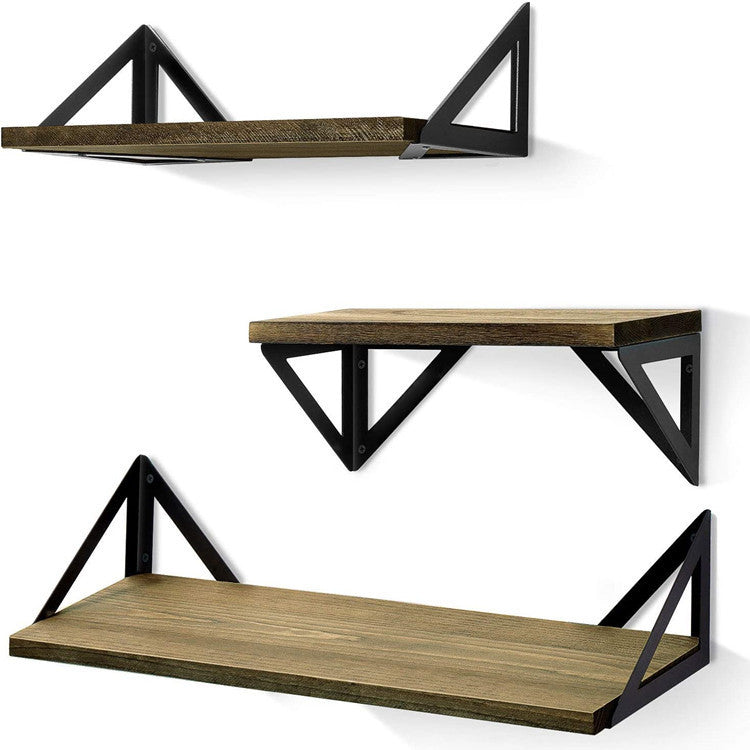 Floating Shelf Bracket Wall-mounted, Antique Wood Wall-mounted Shelf 01