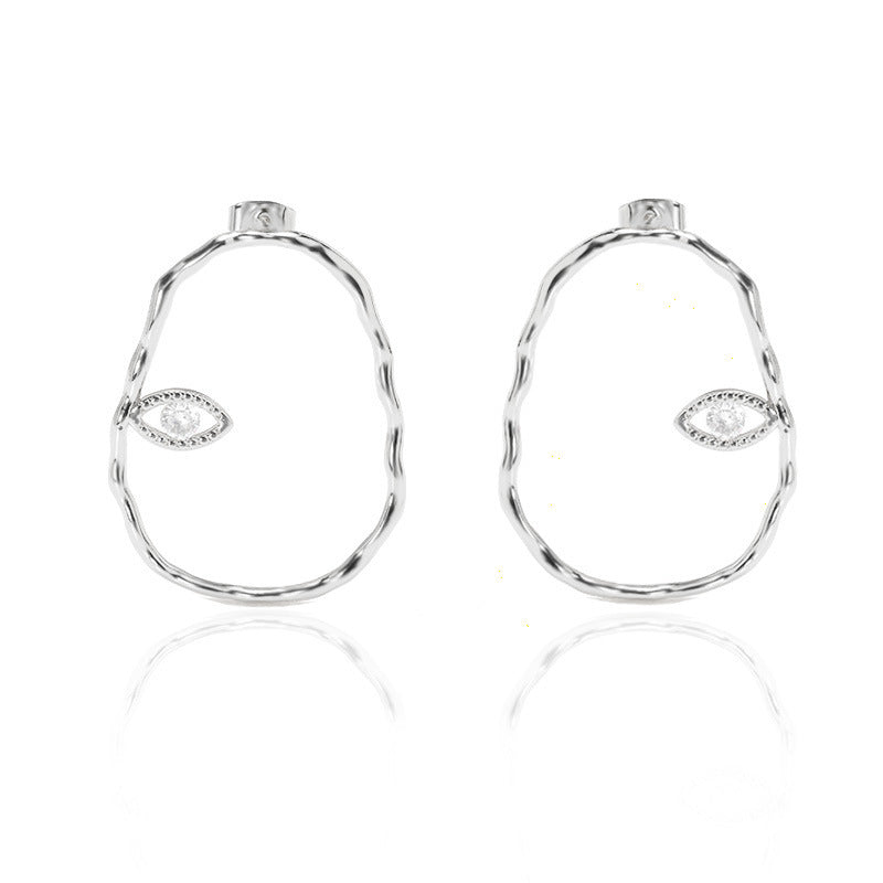 Exaggerated Earrings 18k Gold-plated Geometric Eye Earrings