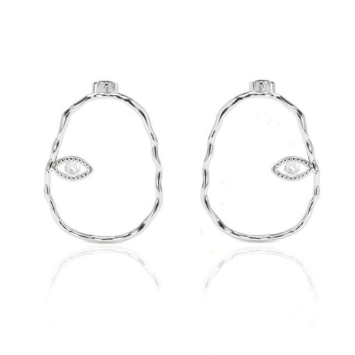 Exaggerated Earrings 18k Gold-plated Geometric Eye Earrings