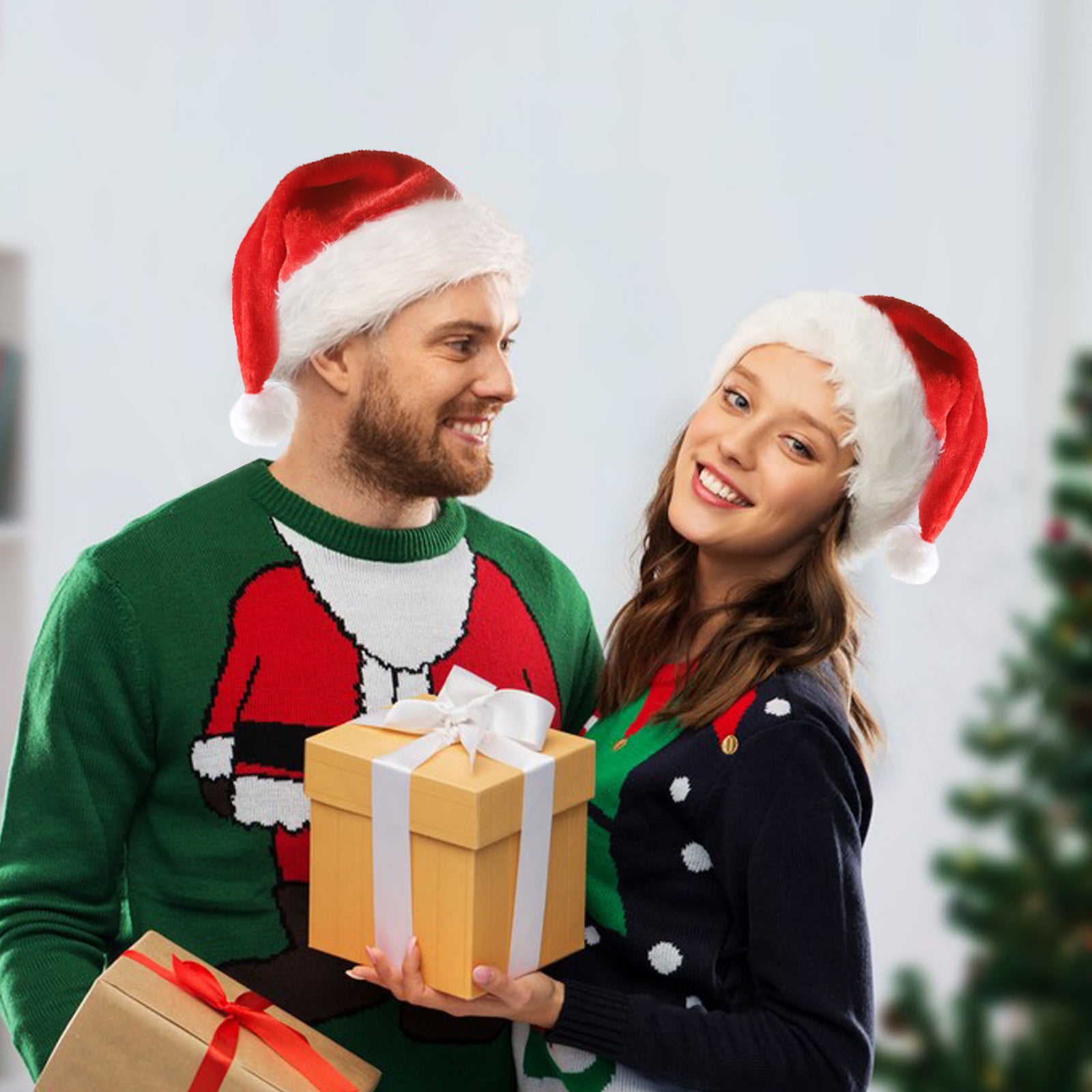 Christmas Hat LED Light Plush 02