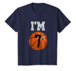 Kids Cute Basketball I'm 7 Boy Girl 7th Birthday Gift T-Shirt