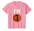 Kids Cute Basketball I'm 7 Boy Girl 7th Birthday Gift T-Shirt