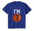Kids Cute Basketball I'm 7 Boy Girl 7th Birthday Gift T-Shirt