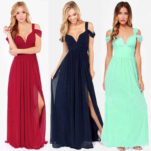 Long Floor Length Elegant Greek Style Pleated Dress 01